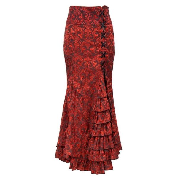 jupe longue rouge