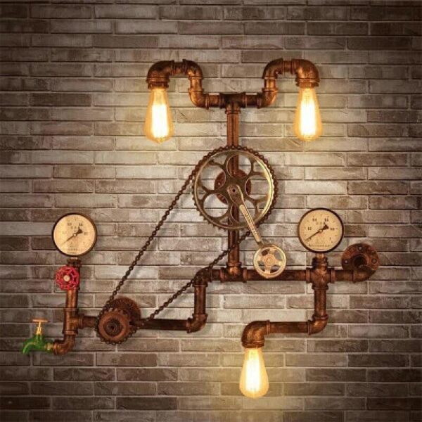 lampe steampunk industriel