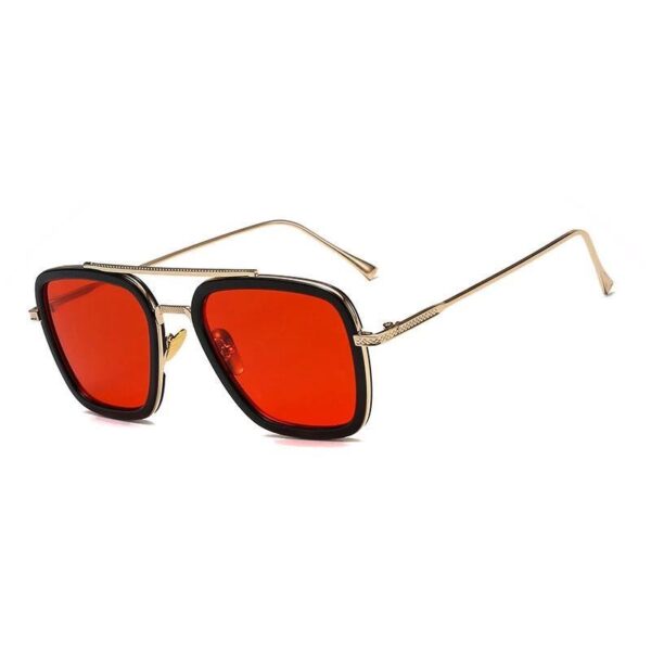 lunettes soleil vintage rouge