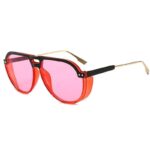 lunettes soleil vintage rouge