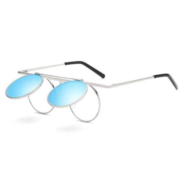 lunettes soleil flip up bleu