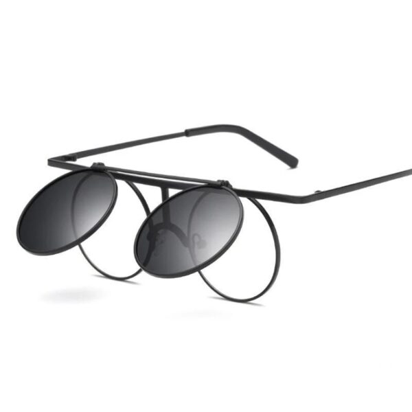 lunettes soleil flip up noir