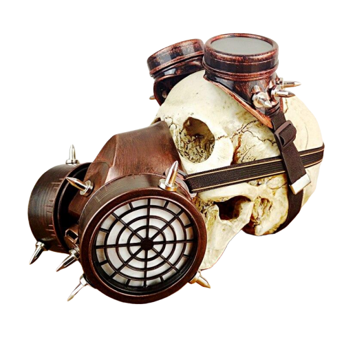 masque à gaz steampunk marron
