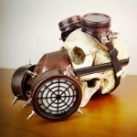 masque gaz steampunk cuivré