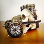 masque gaz steampunk doré