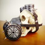 masque gaz steampunk gris