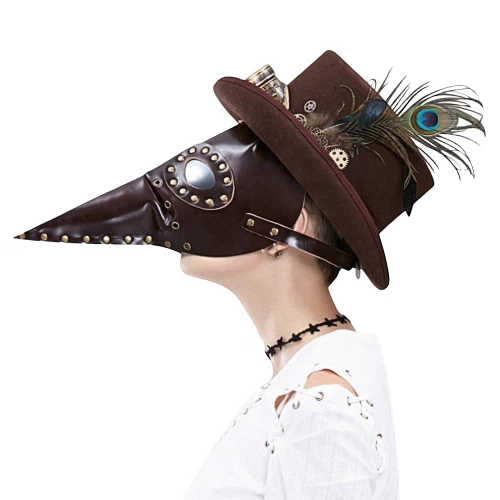 masque de la peste marron