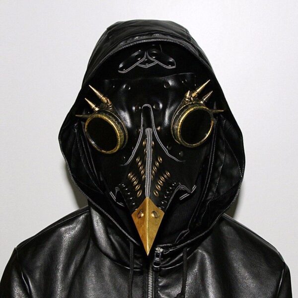 masque peste noir et doré