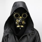 masque à gaz noir steampunk