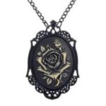 pendentif camée fleur