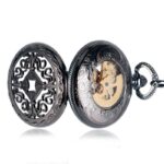montre à gousset noire