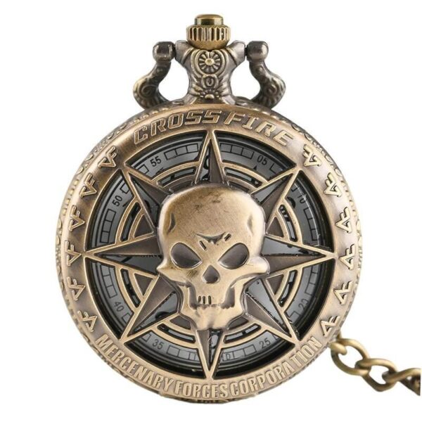 montre gousset tete de mort