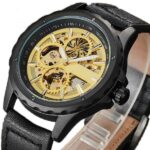 montre doré squelette
