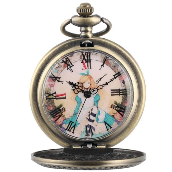 montre à gousset alice au pays des merveilles