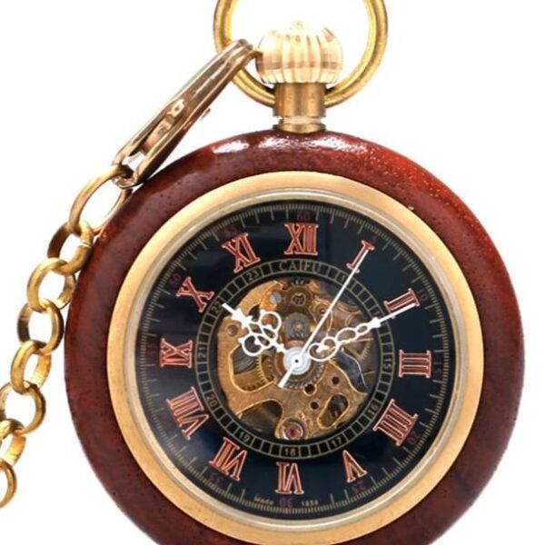 montre à gousset bois