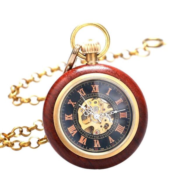 montre gousset bois