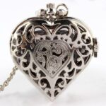 montre gousset coeur argenté