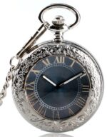 montre à gousset argenté