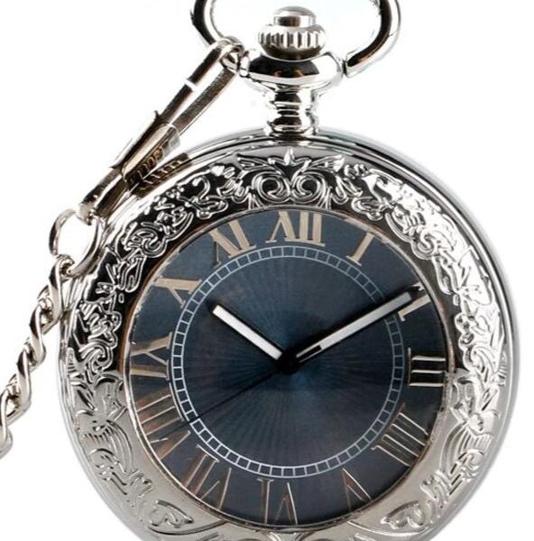 montre à gousset argenté