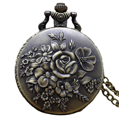 montre gousset fleur