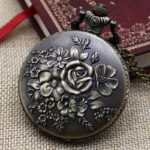 montre poche fleur