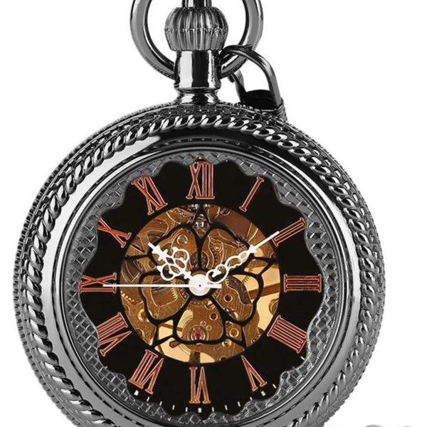 montre à gousset grise
