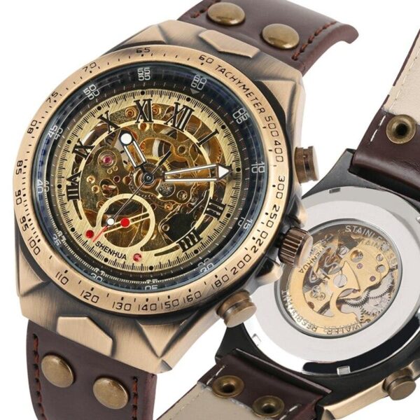 montre squelette steampunk