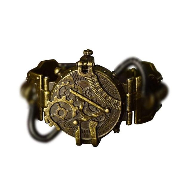 montre steampunk doré