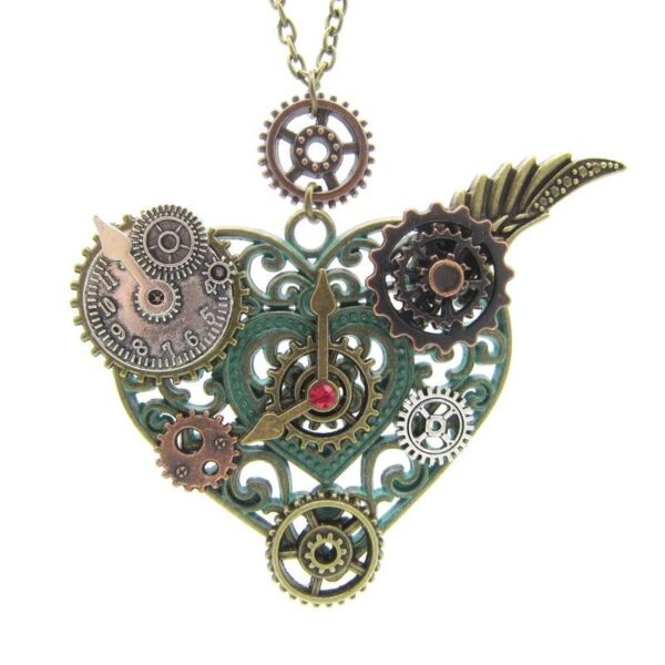pendentif coeur steampunk