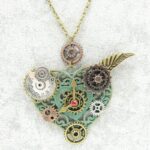 pendentif coeur engrenage