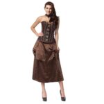 robe victorienne marron