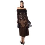 robe steampunk marron
