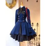 robe bleue style victorien