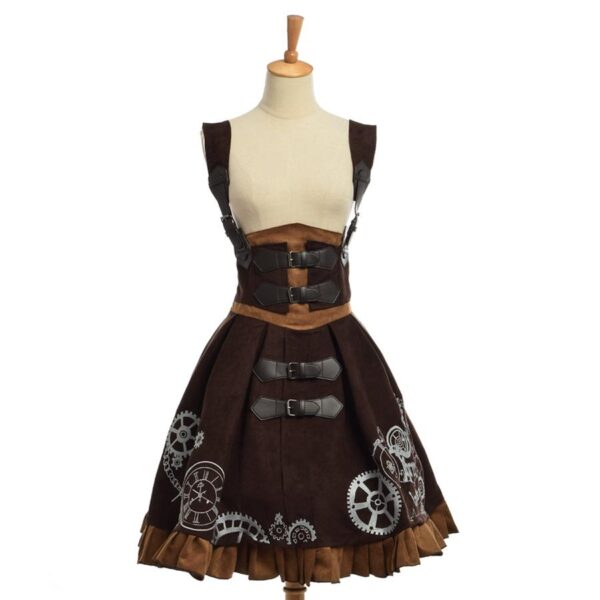 robe steampunk marron