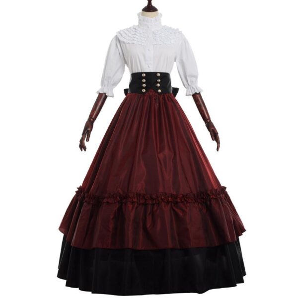 robe victorienne rouge