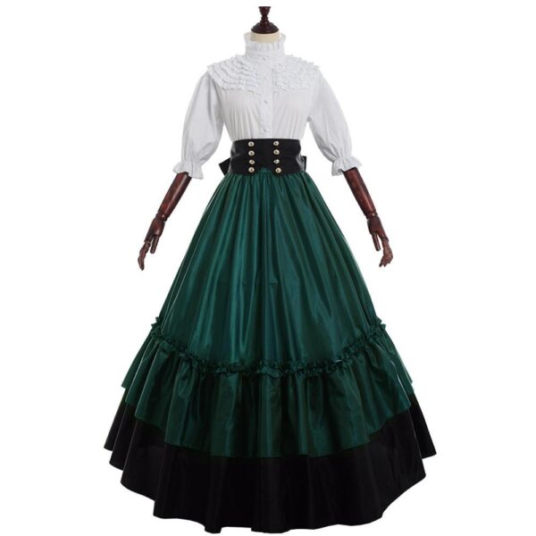robe victorienne verte