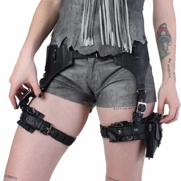 sacoche jambe steampunk