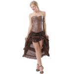 robe victorienne marron