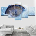 tableau neige horloge