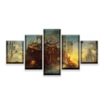tableau paysage steampunk