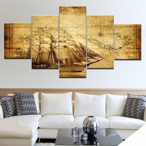 tableau voilier vintage