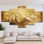 tableau bateau vintage